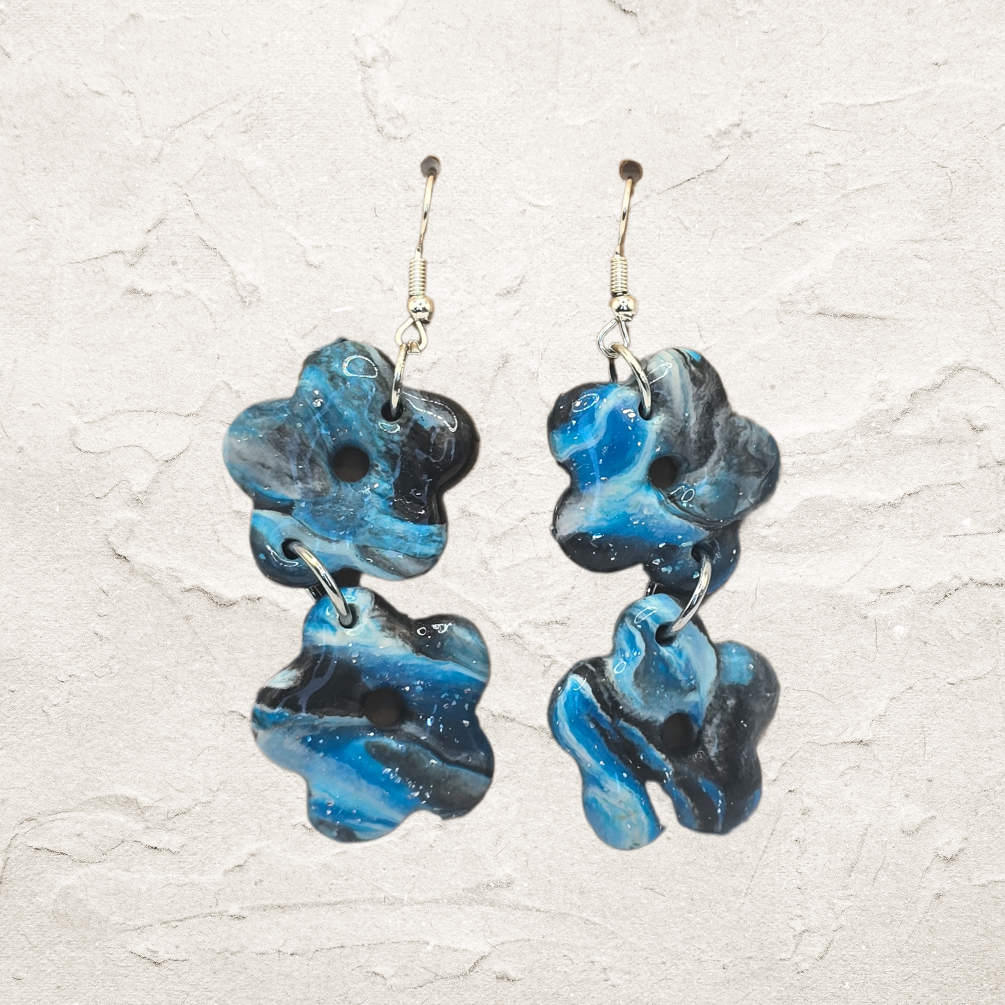 Midnight Bloom Dangle Earrings