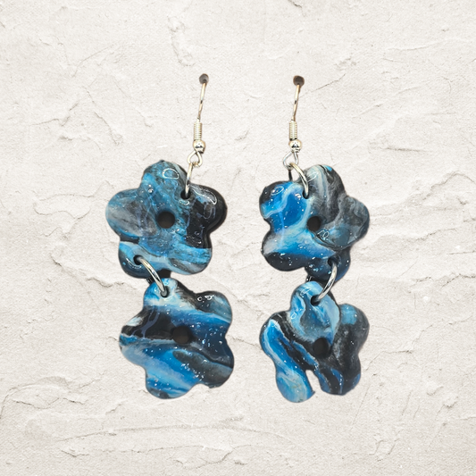 Midnight Bloom Dangle Earrings