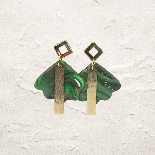 Verdant Elegance Drop Earrings